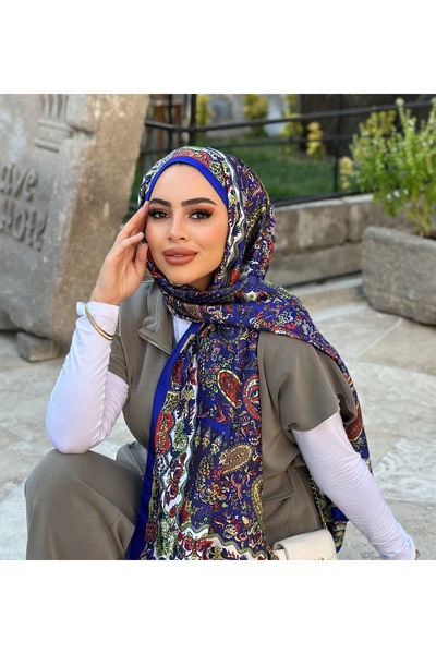 tomrisboutique Luxury Voile Silk Shawl Hijab Foulard Scarf Shawl Ethnic Style...