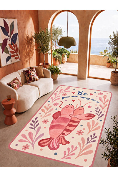 Rugs Modern Halı AURA Neşeli Istakoz Dansı Temalı Modern Dokuma Taban Dekorat...