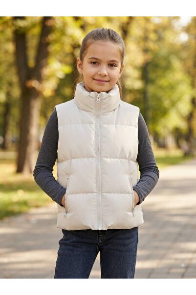 SÜSLÜ KİDS Unisex Children's Stand Collar Pocketed Lined Nova Fabric Inflatab...