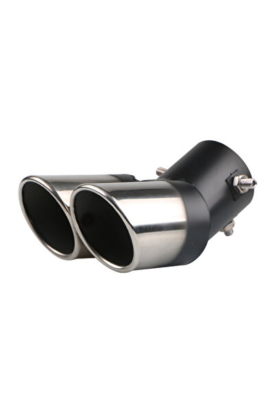 Choice E Car Universal One To Two Grilled Blue Tail Throat Double Pipe Tail P...
