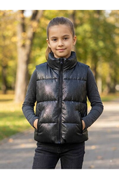 SÜSLÜ KİDS Unisex Children's Stand Collar Pocketed Lined Nova Fabric Inflatab...