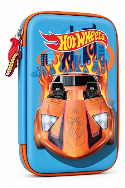 HOT WHEELS Eva Kalem Çantası HW-7785 Büyük Turuncu Kalem Kutusu Okul Kalemliği Kırtasiye Çantası