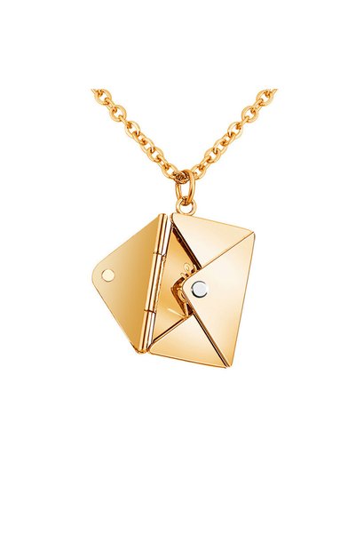 Choice G-LOVE YOU VQYSKO Love Letter Envelope Pendant Necklace Customized Sta...