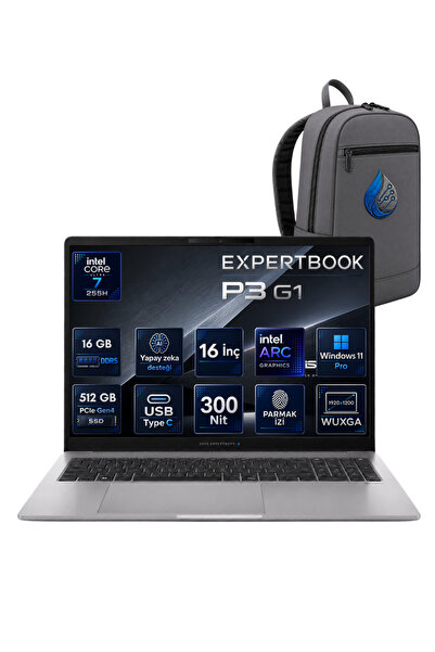 ASUS ExpertBook P3 G1 Intel Core Ultra 7 255H 16 GB DDR5 512 GB SSD 16'' WUXG...