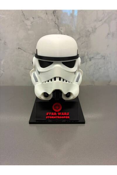 Edoka Tasarım Stormtrooper Kaskı ve Standı- 15cm