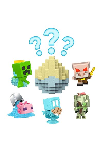 mattel Minecraft Mini Mode Spawn Egg Sürpriz Figür Paketi HXT64 - Sarı-Mavi