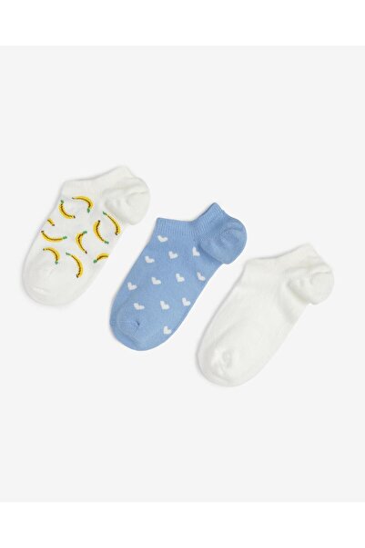 Bolero Girl's 3-Piece Invisible Socks