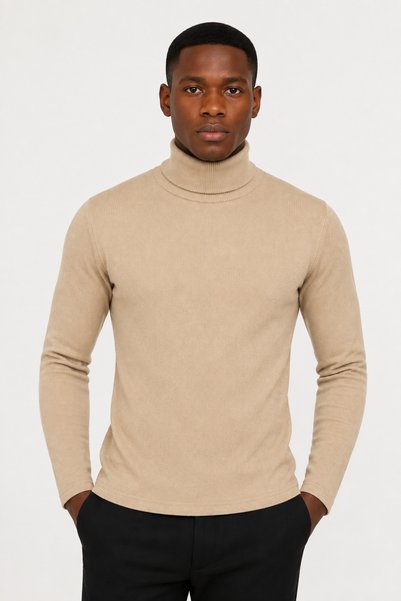 ribac Men's 3-Pack Turtleneck Long Sleeve Winter Sweater – Slim Fit Basic Knitwear