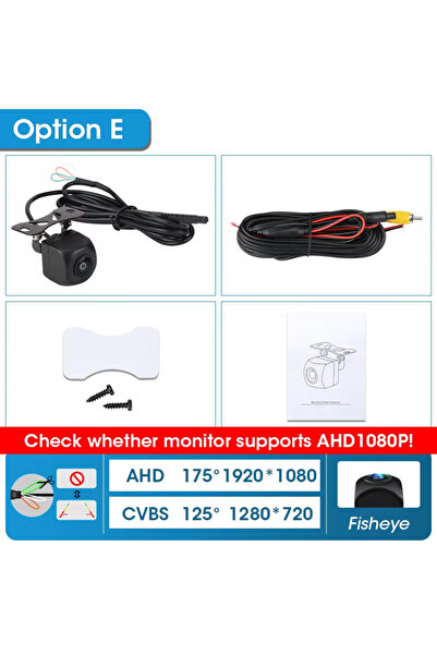 Choice (E) AHD 1080P-175deg Srnubi 1920x1080P For Car AHD Reverse Camera 170 ...