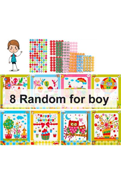 Choice Boy Random 8NKH1ZS 8Pcs/5pcs Kids DIY Button Stickers Drawing Toys Han...