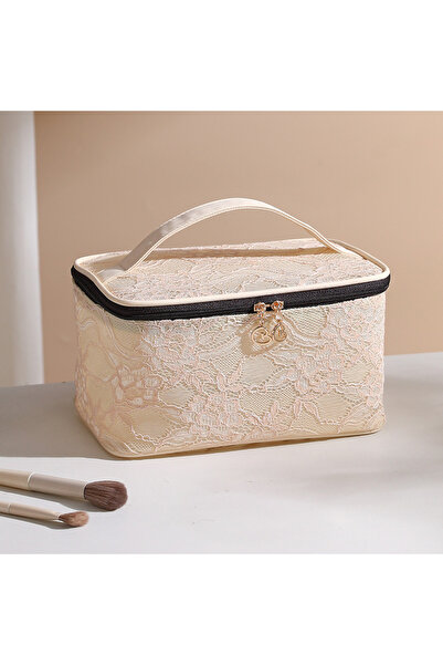 Generic Brand Lace Makeup Bag for Women, Large Capacity Cosmetic Pouch Portab...