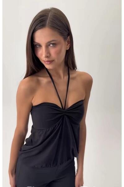 Lupies Women's Halter Neck Strapless Blouse