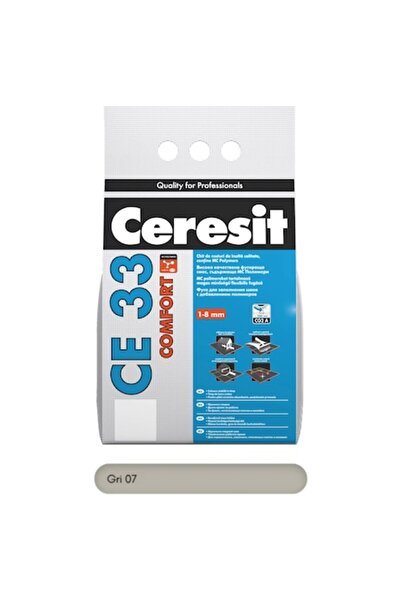 Ceresit Mortar gri 5 kg premium CE 33 COMFORT, pentru rosturi cu lățimea de l...