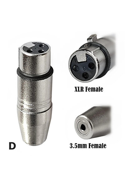Choice BSN 1pcs Adapter D 1pcs XLR 3 Pin Female Jack to 3.5mm Female & Male 1...