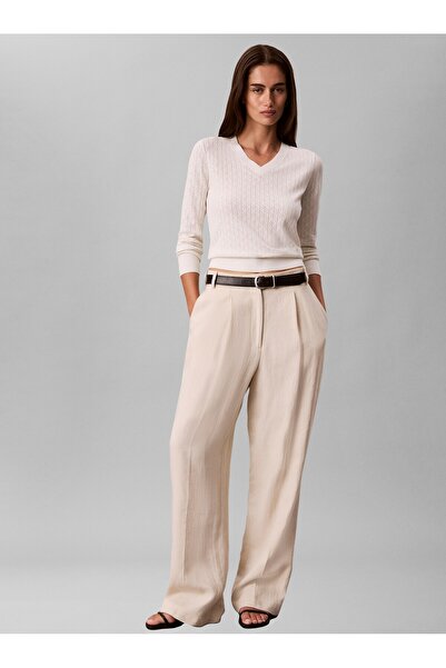 Calvin Klein AOP POINTELLE LS TOP