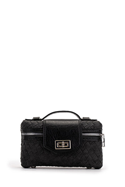 minebag Lock Detailed Box Form Faux Leather Women's Crossbody Bag Lulu Suede ...