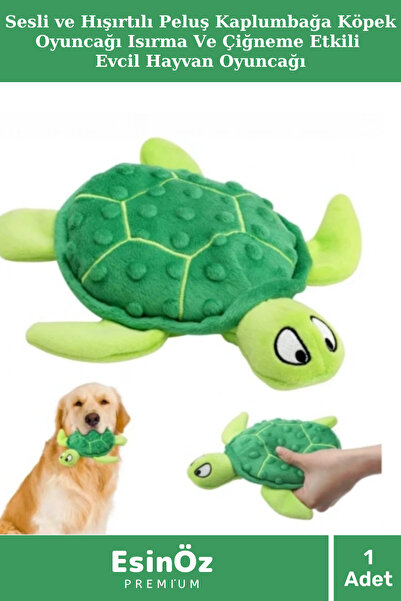 EsinÖz #Petshop Sesli Ve Hışırtılı Peluş Kaplumbağa Köpek Oyuncağı Isırma Ve ...