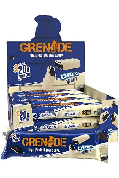 Grenade جرينيد لوح بروتين ابيض من اوريو - قليل السكر، 12 × 60 جرام