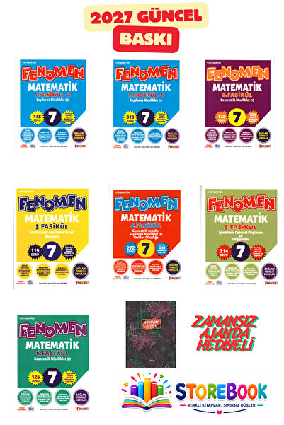 Fenomen Yayıncılık 7.Sınıf Matematik Fasikül Set (7 Fasikül) Zamazsız Ajanda ...