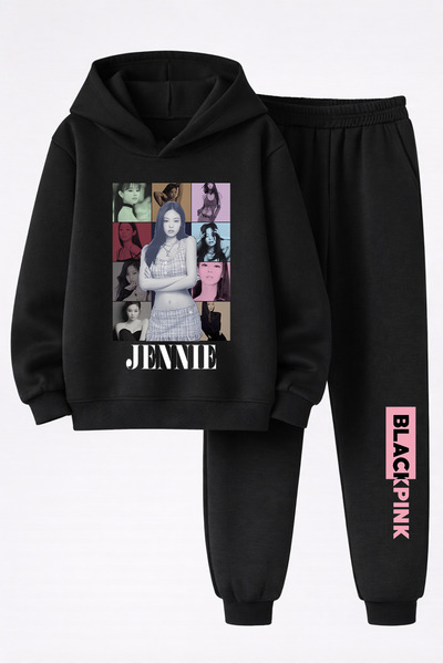 MAGORS Jennie from Blackpink Printed 3-Yarn Quality Sweatshirt and Sweatpants...