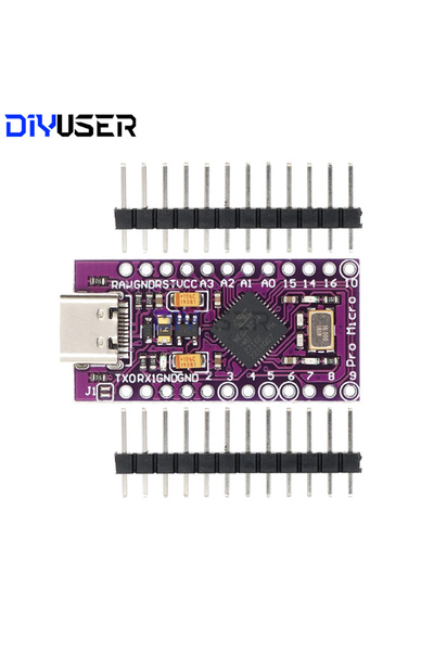 choice2 وحدة تحكم ATMEGA32U4-AU/MU بمنفذ USB من نوع C بجهد 3-15 فولت، لوحة ما...
