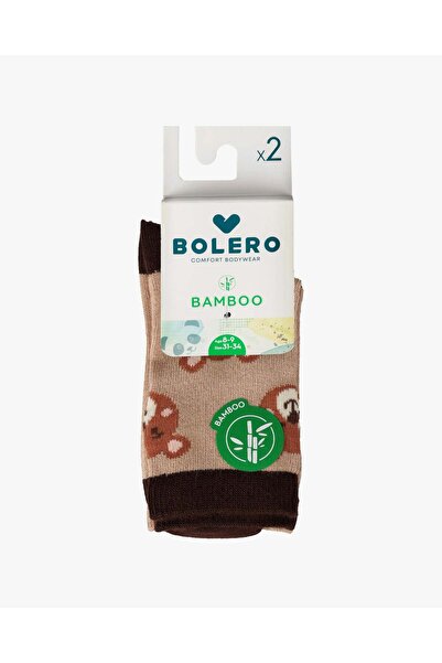 Bolero Erkek Çocuk Bambu Soket Ayıcık Desenli 2li Paket