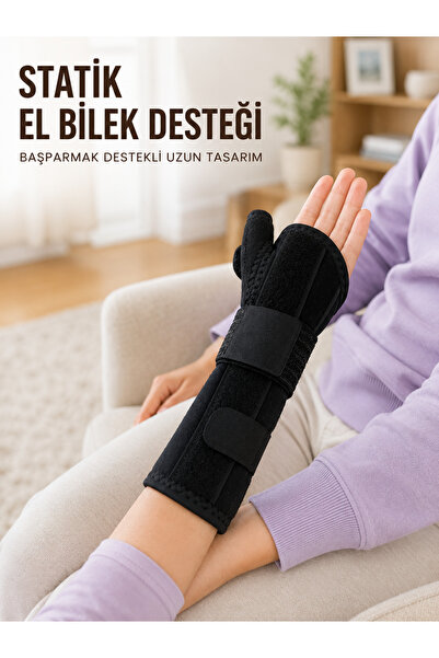 FTA TİCARET Thumb Support Hand Wrist Brace Metal Support Static Wristband Adj...