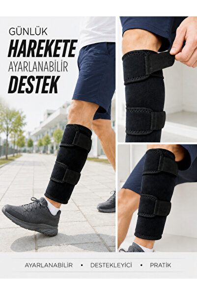 FTA TİCARET Adjustable Lower Leg Support Brace with Double Band for Sports an...