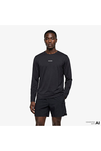 Salomon SHAKEout CORE LS Erkek Koşu Tişört Deep Black LC2424400