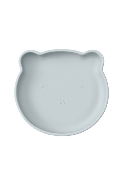 Choice1 grey blue 1PC Silicone Baby Dishes Suction Dining Plate Cartoon Bear ...