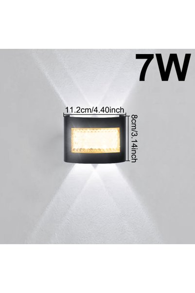 Choice 6500k-3000k-7W Modern LED Wall Lights for Indoor and Outdoor Use with ...