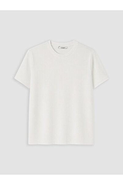 LC Waikiki White Plus Size Soft Touch Women's T-Shirt