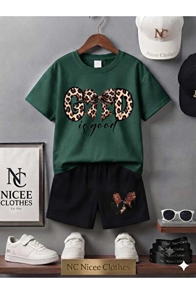Leto Lykia Summer Children's T-Shirt Shorts Unisex with Heart on the Cuffs Le...