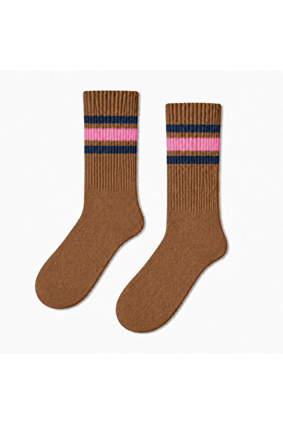 CARNAVAL SOCKS Șosete unisex cu jumătate de prosop Carnaval Camel Striped