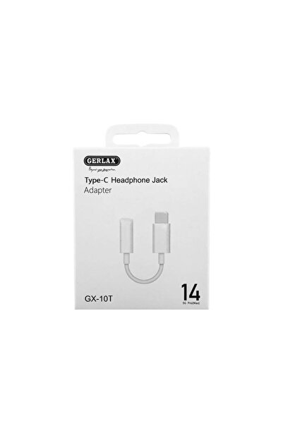 OEM GERLAX GX-10T Μετατροπέας Type-C Male ΣΕ AUX 3.5mm Adaptor - Χρώμα: Άσπρο