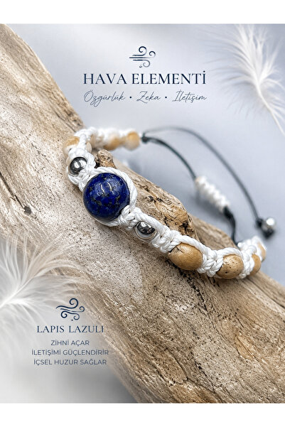 magıcgrange 4 Element Natural Stone Bracelet Set – Fire Water Earth Air, Agat...