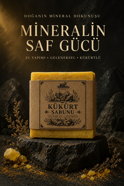 ANADOLU HASAT Natural Sulfur-Containing Solid Soap 120 g – Hand and Body Soap
