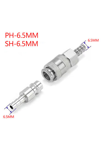 Choice 6.5mm 1Set European EU Type Pneumatic Fitting Connector Quick Coupler ...