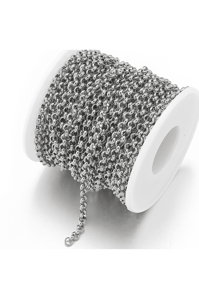 choice2 4.0mm Steel color 1Meter Stainless Steel Chains 2.5/4mm Necklace Chai...