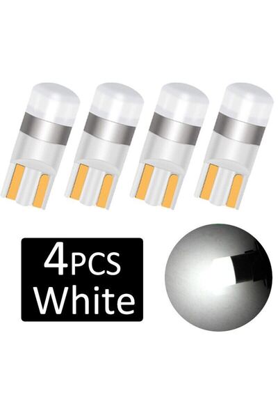 Choice مصباح سقف السيارة T10 أبيض فائق السطوع 4 قطع، 3030 SMD T10 LED W5W، مص...