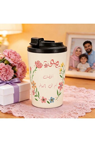 GENERAL كوب سفر بغطاء قلاب من غالادون، مصنوع من الستانلس ستيل، سعة 12.0 أونصة...