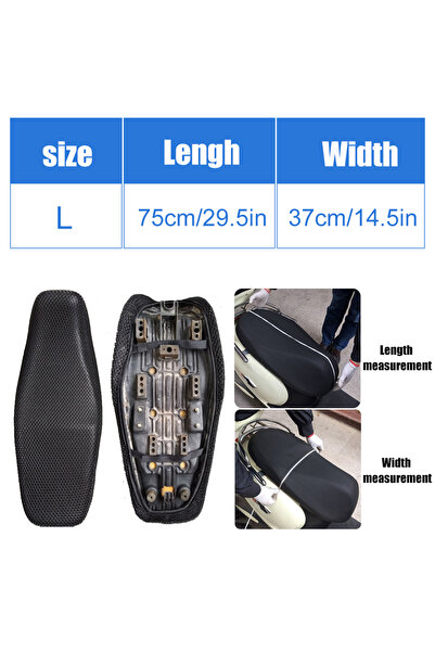 Choice L AUTCOAT 1Pcs Breathable 3D Mesh Motorcycle Moped Motorbike Scooter S...