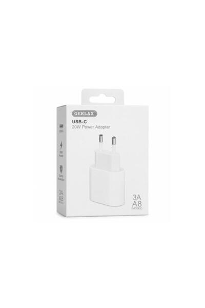 OEM GERLAX A8 Αντάπτορας κινητού / Mobile Fast Charger 20W με 1 Θύρα Type-C 3...