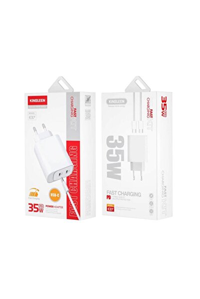 OEM KINGLEEN E37 Φορτιστής κινητού / Mobile Charger 35W Με 2 Θύρες Type-C Και...