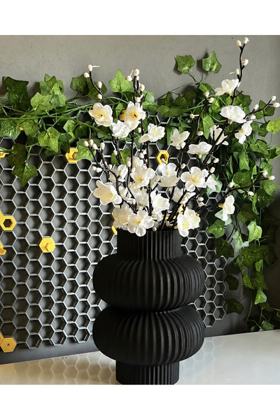 Bezos Vază decorativă modernă cu inel dublu pentru imprimare 3D - Vază minima...