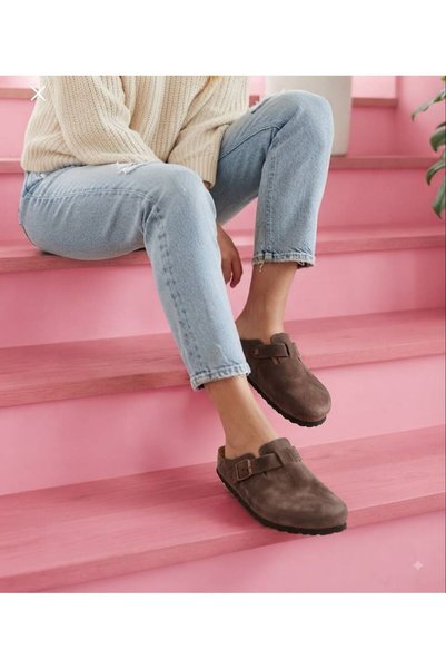 FEMME FATALE Arizona Close Toe Unisex Daily Suede Sabo Slippers