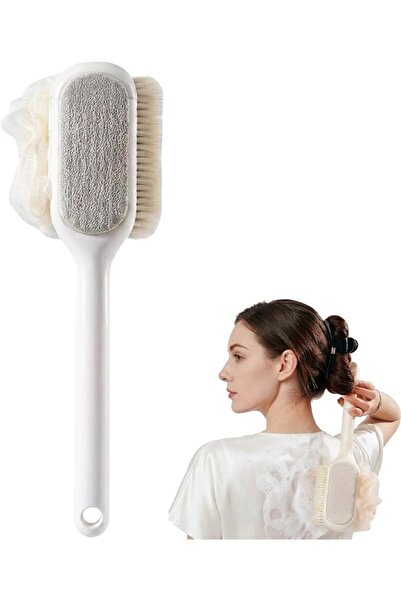 ANGJU Anju Non-Slip Back Scrubber for Shower, 3-in-1 Body Brush, Exfoliating ...