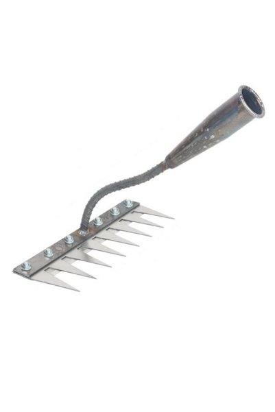 Choice3 8 Teeth 5/6/7/8 Teeth Iron Gardening Hoe Weeding Rake Farm Tool Grasp...