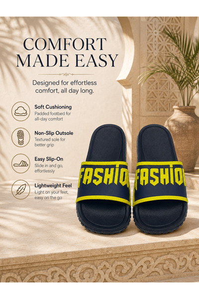 Generic Brand **Arabic Title**: Men's Pvc Waterproof Slippers, Anti-Slip for ...