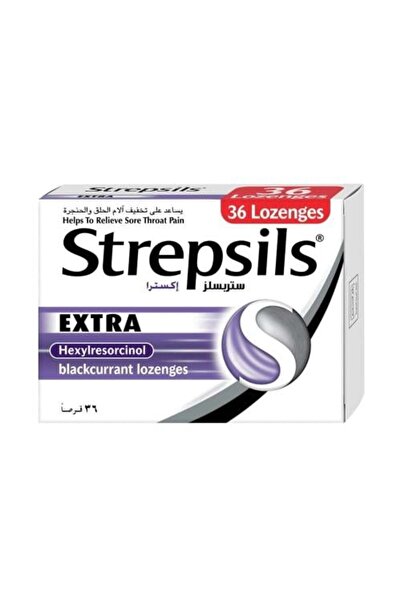 STREPSİLS أقراص التوت الأسود الإضافية
